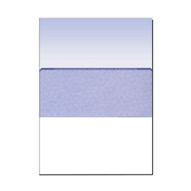 Zapco High-Security Check Paper, Blue w Complex Background Pattern, 8-1/2" x 11", Microperfed with 1-Up Check, 12 Security Features - PACK OF 250 SHEETS