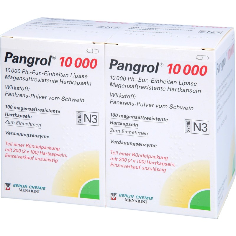 PANGROL 10,000 Hard Cps.with Gastric Juice Coating Pell Pack of