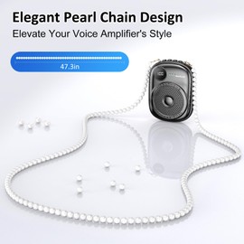 Portable Voice Amplifier Wired Microphone and Speaker,PA System Voice Amplifier with Mic Headset for Teachers,Speech,Tour Guides,Coaches,Yoga, Fitness Instructors Bluetooth 5.0 TF Card-Black