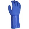 Blue PVC Rubber Heavy Duty Chemical Resistant Gauntlet 35" Long
