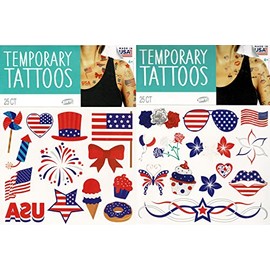 Savvi - Patriotic - Temporary Classic Tattoos - 25 ct. (Set of 2 Pack)