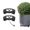 terraced - Set of 2 - Saucer Flower Pot -
