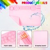 Silicone Painting Mat Set 23.6" x 15.75" with Brush Cleaner