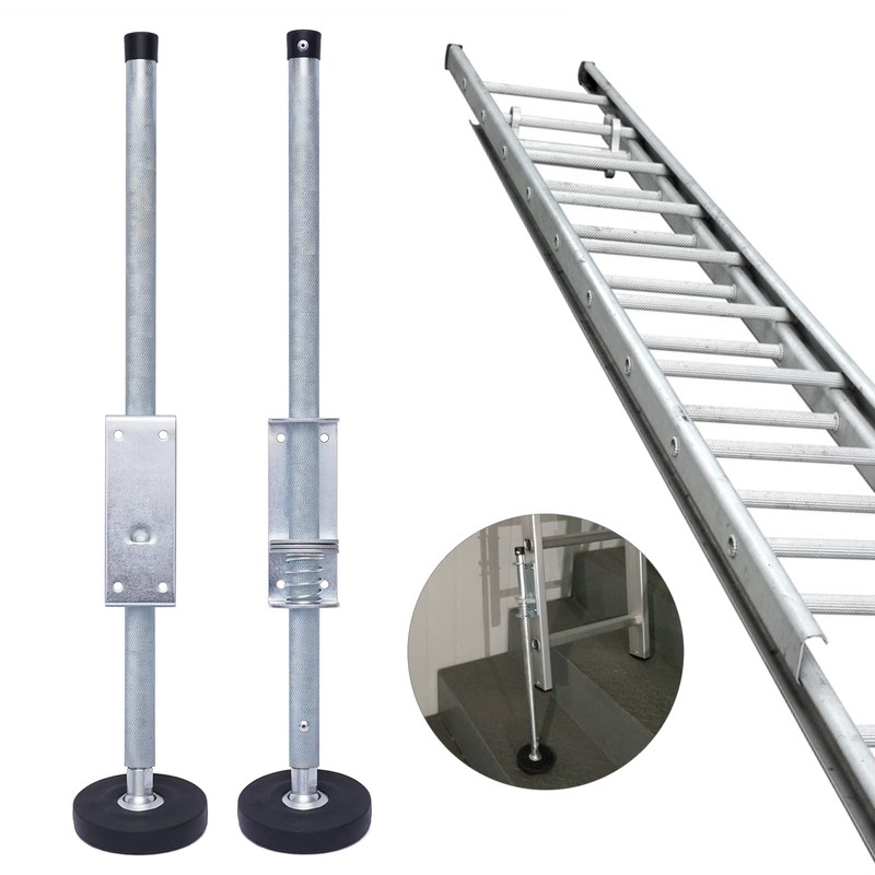 GDNTMU Ladder Leveler Pair with Engraved Anti-Slip Pattern Steel Pole