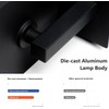 Lustrlach Upgraded Motion Sensor Outdoor Wall Light, 15” Porch Light