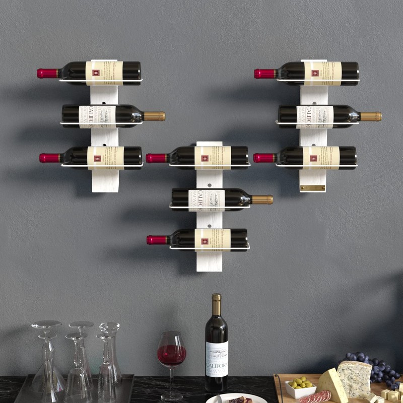 J JACKCUBE DESIGN Wall Mount Wine Rack Organizer for 9