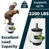 4-Pack Heavy-Duty Stem Casters with Retractable Wheels 2200 Lbs Total