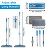 BITOPE Microfiber Dust Mop with Rotatable Flat Head, Professional Wet