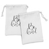 Lunarable Saying Fabric Pouch Set of 2, Brush Pen Lettering