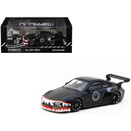 DCD Old & New 997 Matt Black with Graphics 'Hobby64' Series 1/64 Diecast Model Car by Tarmac Works