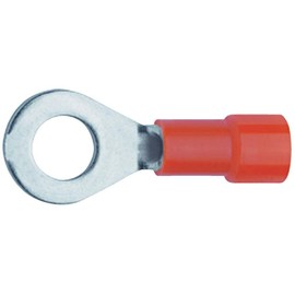 M4 Insulated Ring Terminal, Red, 0.5 - 1mm², Klauke 6204