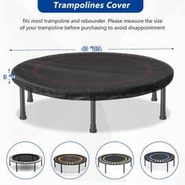 SoloToo Mini Trampoline Cover 40 Inch Waterproof Fitness Trampoline Cover for Adults - Not Spring Covers (Black)