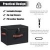 VinneGenzz Storage Bins Boxes with Zipper Lid Combination Lock PU