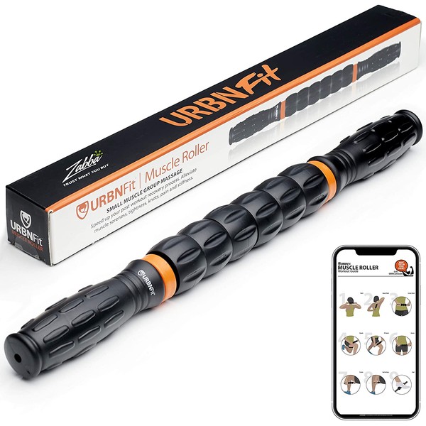 URBNFit Muscle Roller - Massage Stick for Sore Muscles, Deep Tissue Leg & Body Rollers - Massager for Athletes, Yoga, Physical Therapy, Recovery with Free Workout Guide