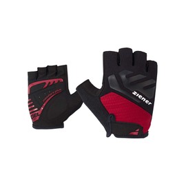 Ziener Men's CAECILIUS Cycling, Mountain Biking, Cycling Gloves, Short Finger, Breathable, Cushioning, Non-Slip, Red Pop, 6.5