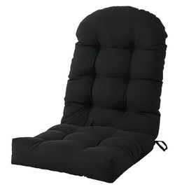 ABCPATIO Adirondack Chair Cushion, High Back Patio Chair Cushions, Premium Pads Cushions with Non-Slip Ties,Waterproof and Fade-Resistant Thickened Cushion for Indoor and Outdoor (Black,1)