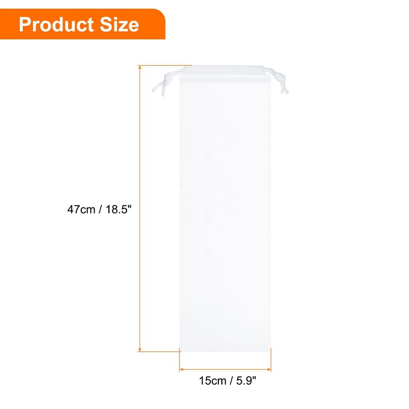 HARFINGTON 12pcs Umbrella Bags 18.5"x5.9" Wet Umbrella Sleeve Cover Reusable