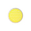 Yellow - Scalloped Zig-zagged Circles Stripes - DECORATIVE Glossy CERAMIC