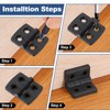uxcell 2Pcs Torque Hinge, 71x50x9mm Nylon Adjustable Position Control Hinges,