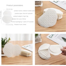 100 Pcs underarm sweat-absorbing pads, with super sweat-absorbing and deodorizing properties, strong adhesion and invisible design, suitable for work, gyms and daily use, for both women and men