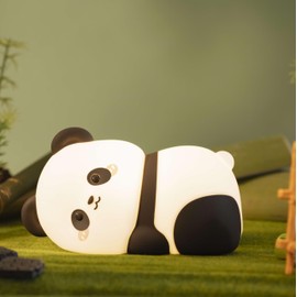 KinYiLO Lying Panda Cute Night Light for Toddler, Kids, Baby, Nursery Nightlight Ambient Lamp for Snoothing, Sleeping Companion, Auto Off 30Min Timer, Rechargeable Battry Cordless
