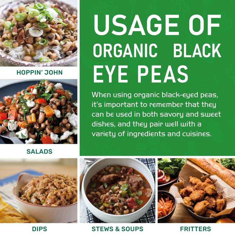 Jiva Organics Organic Black Eye Peas 2 Pound Bag -