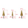 Takagi Earth Man Spiral Step Drill, Set of 3, Hexagonal