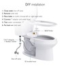 BIDETbidet Left/Right Reversible FRESH WATER Non-Electric Ultra-Slim Toilet Attachment, Ability