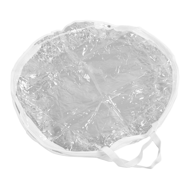 Wreath Storage Bag 60x20cm Thick PVC Reinforced Handle Double Zippers