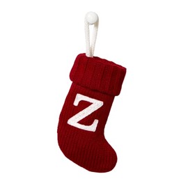 Wondershop Target Christmas Knit Mini Stocking Monogram Letter W Red Measures 7" (Letter Z)