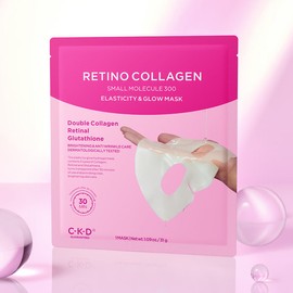 CKD [30 sheets/Collagen Pack Large Size] Retino Collagen Low Molecular 300 Hydrogel Elastic Glow Mask 31g + 5 sheets of collagen cream 2ml Gift (Retail price 150,000 KRW)