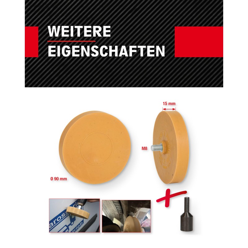 KS Tools 515.1243 Rubber eraser pads, 90mm