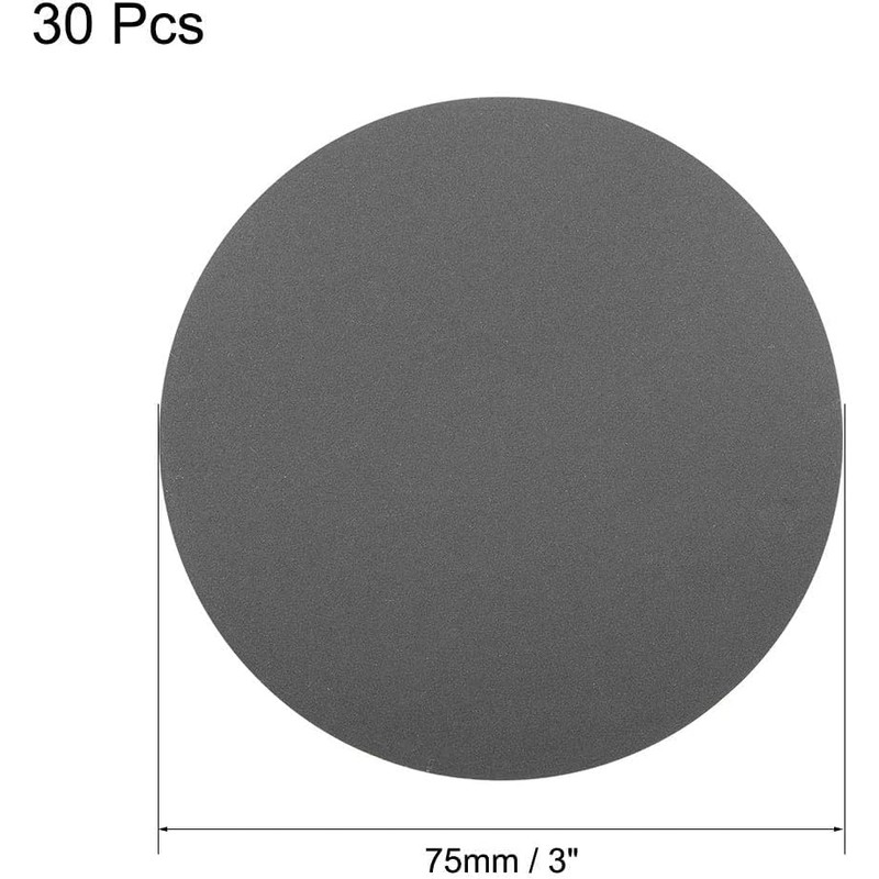 TA-VIGOR 30Pcs 75mm Wet and Dry Sanding Discs, 1200 Grit