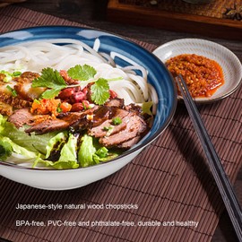 Reusable Japanese Wooden Chopsticks, Non-Slip Chopsticks, Dishwasher Safe Chopsticks, Lightweight Cooking Sticks, 5 Pairs, Chopsticks Chopsticks Reusable Ess