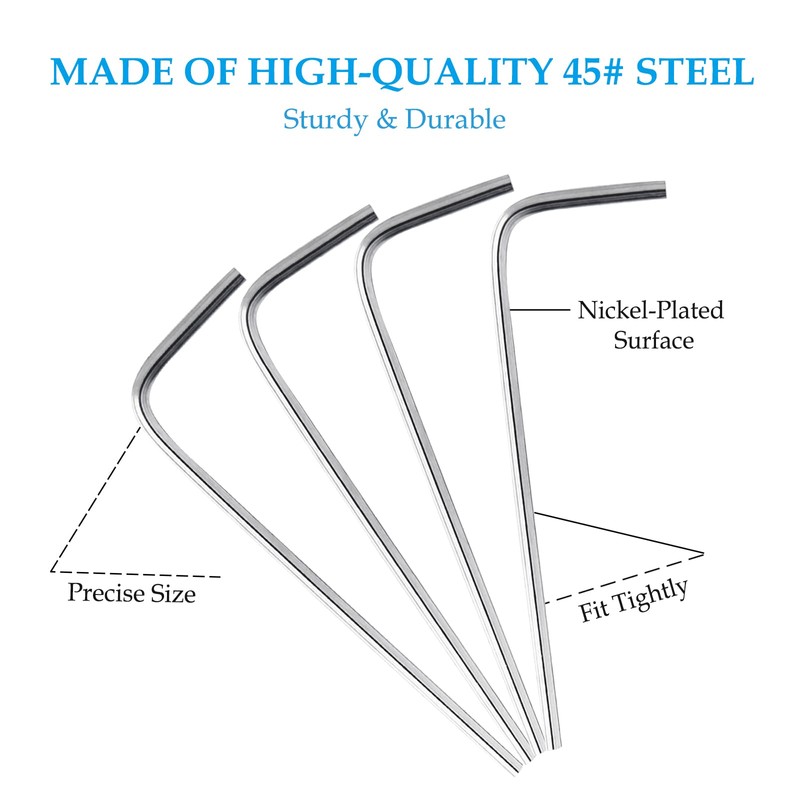 Bivethoi 20 PCS 2.5mm Allen Wrench L-Shaped Hex Key Wrench,