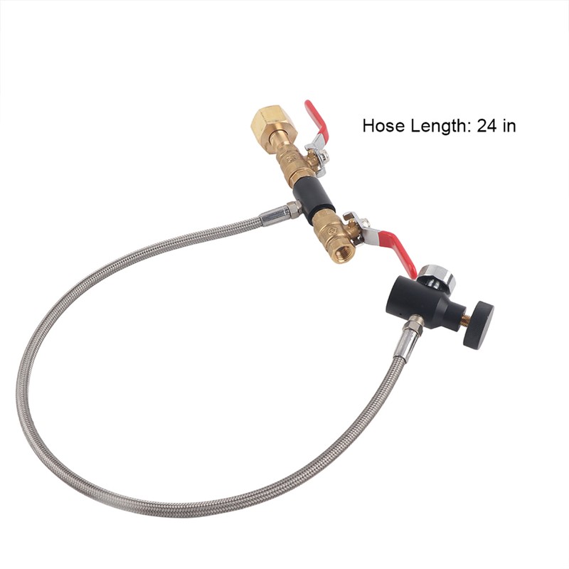 CGA-320 CO2 Cylinder Refill Adapter with Hose For Filling Soda