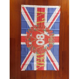 Best Badge: 2025 VJ Day 80th Anniversary Flag, 5ft x 3ft 15th August 1945-2025 Commemorative Flag with Print Vivid Color and UV Fade Resistant, Memorabilia Flag 80 Years Victory In Japan