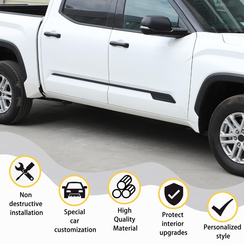 Body Side Door Molding Guard Cover Trims Compatible with Toyota