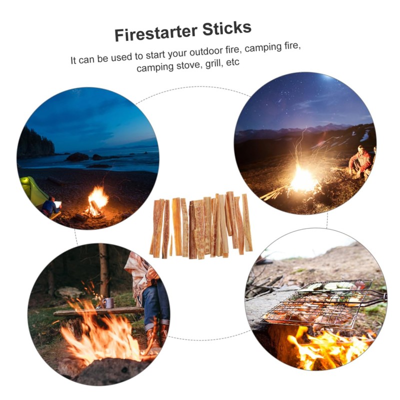 COHEALI Multi-Purpose Outdoor Natural Firelighters Kiln Dried Kindling Sticks for