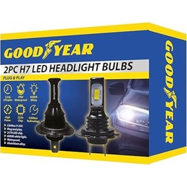 Goodyear 2pc/set H7 Car Bulb | High-Performance Halogen Headlight Bulbs| Bright & Long-Lasting| Perfect for Night Driving| Enhanced Visibility| Reliable & Durable| Fits Most Vehicles| Car Maintenance