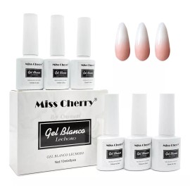JR Miss Cherry Gel Semipermanente Lechoso | Milk 6 Pzs