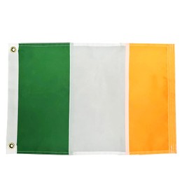 AMZFLAG Ireland Flag 12x18 Inch Sewn Stripes Irish Flags Small Heavy Duty Sewn Stripes for St. Patrick Day Boat Outdoor