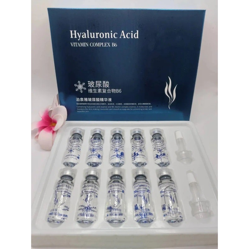 Bioaqua 10 Viales De Ácido Hialurónico Vita B6 Para Dermapen