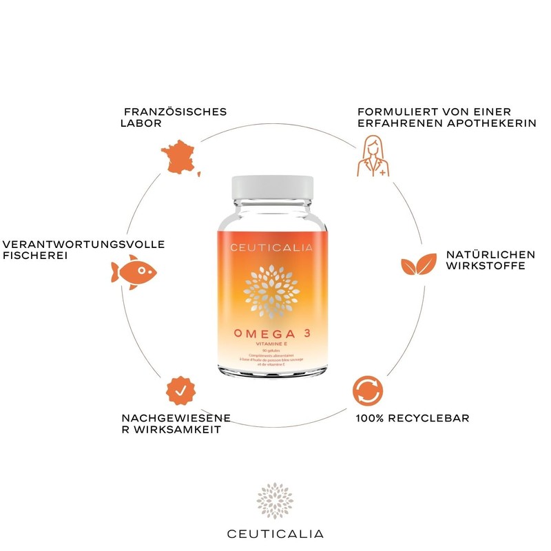 Dietary Supplement Omega 3 - Natural Fish Oil Rich in