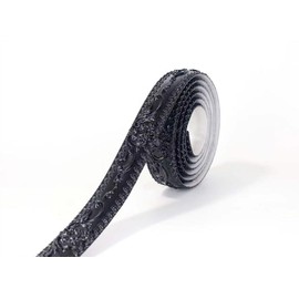 Dalrun Flexible Molding Trim for Wall, Mirror, Cabinet Edge Rope Molding 1.4 X 120, 0.3" Thickness,Self-Adhesive (Black)