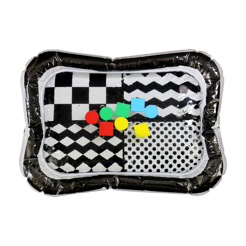 High Contrast Black and White Sensory Water Mat, Tummy Time