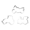 BekkiB 23522-Set of 3 "Vehicles" Cookie Cutters - Tractor, Locomotive