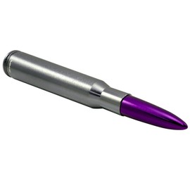 VMS RACING 50 Cal Caliber GUNMETAL PURPLE TIP BULLET ANTENNA Heavy Gauge CNC Machined Billet Aluminum Short Compatible with Ford Raptor F-150 10-21 2010-2021