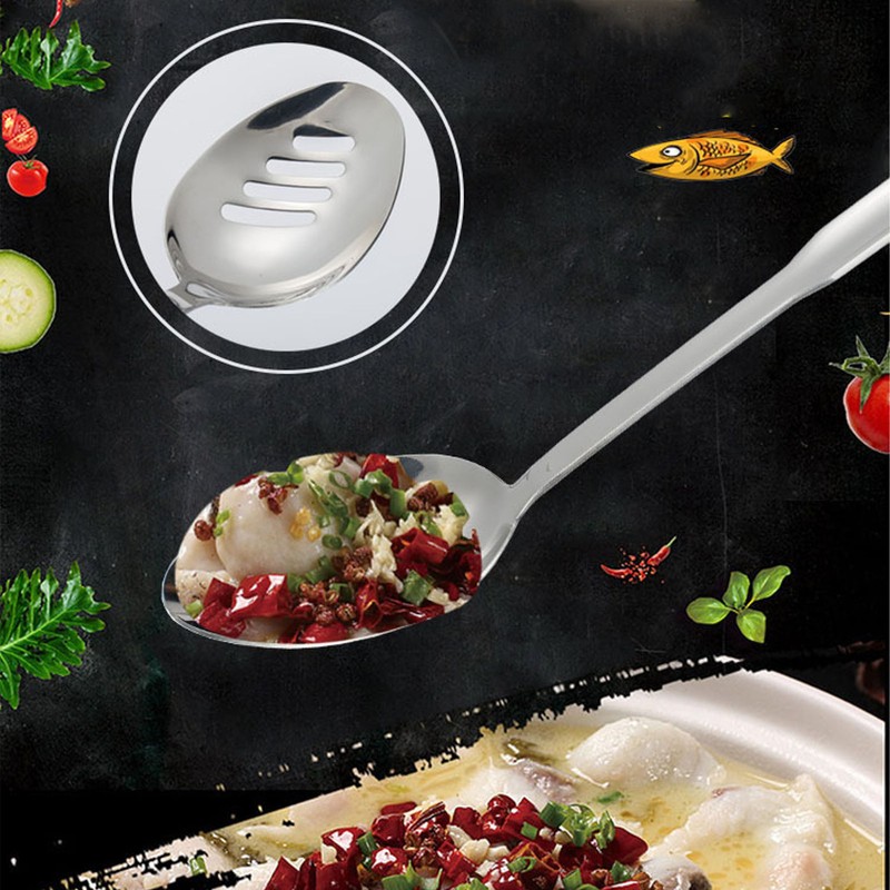 Serving Spoon Cooking Spoon Stainless Steel Hanging Hole Dishwasher Safe