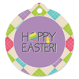 Big Dot of Happiness Hippity Hoppity - Easter Bunny Party Favor Gift Tags (Set of 20)